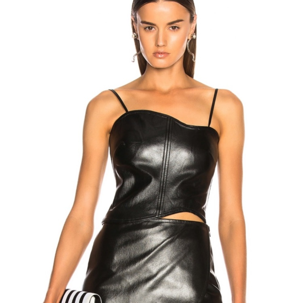 Helmut Lang Leather Corset Top